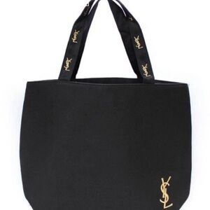 YSL Black Tote Bag with Gold Logo, GWP